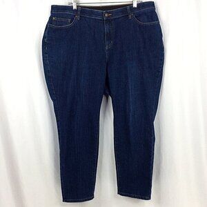 Catherines Jeans Women Size 20WP Stretch Denim Comfort Waist High Rise 27 Inseam